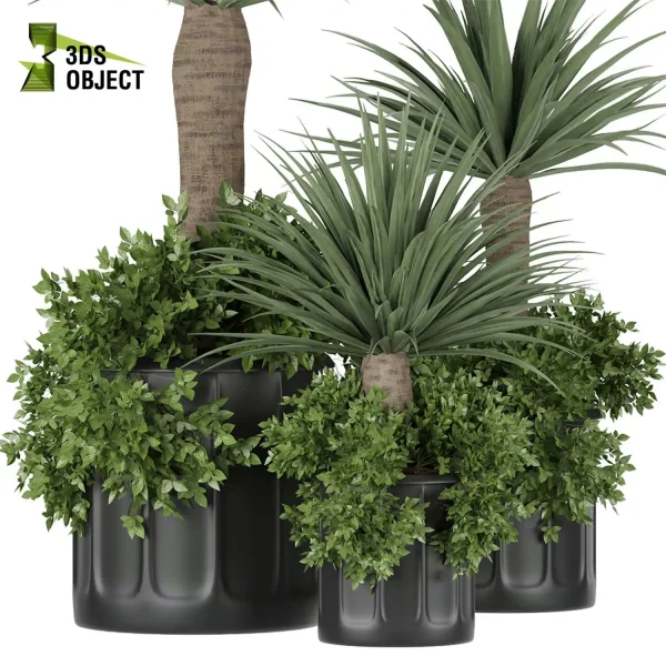 3d model plant pot free dracena luxe janet