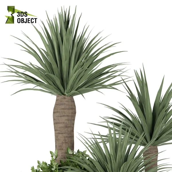 3d model plant pot free dracena luxe janet