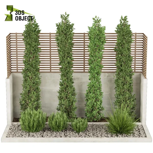 3d garden plant models botanical Visualization Landscape Foliage Vegetation Rendering Environment tree Design high poly bush tree pine