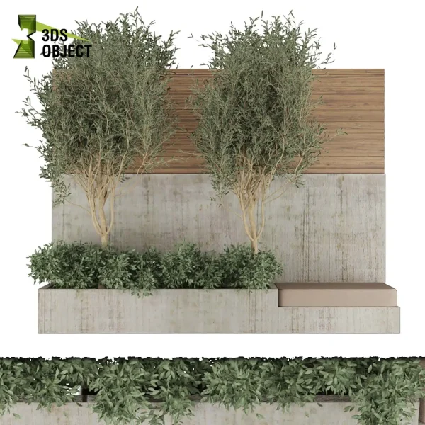 3d garden plant models botanical Visualization Landscape Foliage Vegetation Rendering Environment tree Design high poly Bush tree Olive 3D architectural visualization cinema 4d 3ds max blender enscpae fbx obj Rhino Sketchup lumion