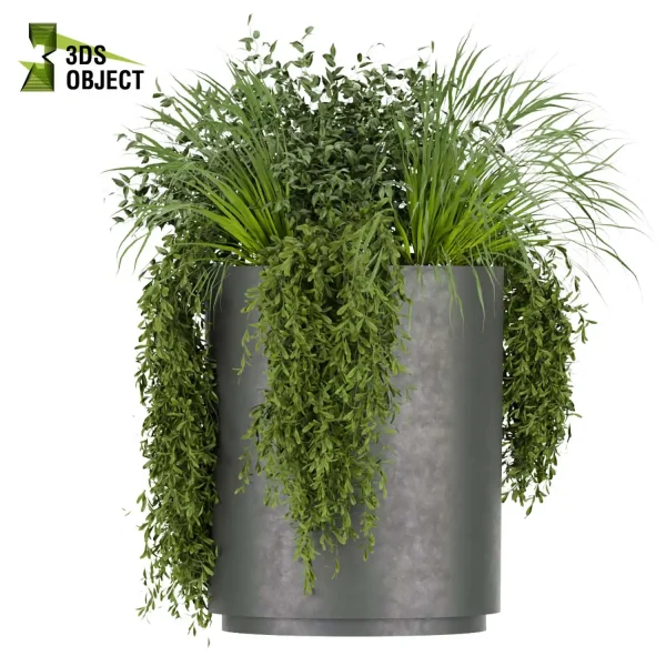3d model plant free tropical tulip ivy pot bush rendering architecture blender