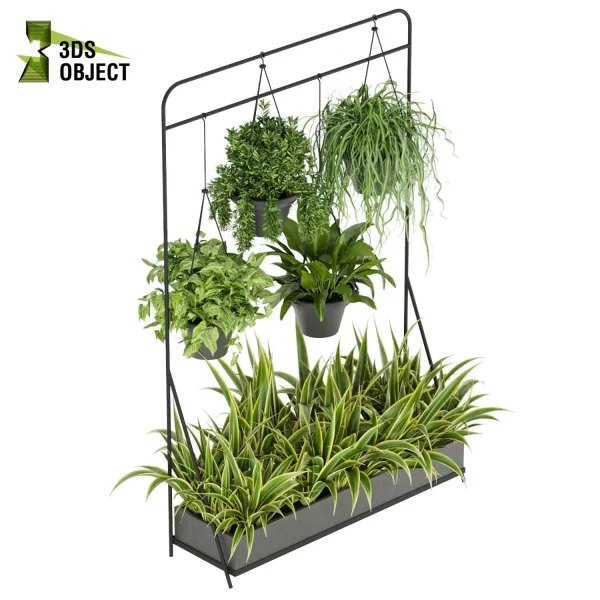 3d model plant hanging free Botanical Models Bush grass leaf interiordesign 3dmodeling visualization architectural Vegetation Hanging Greenery Assets