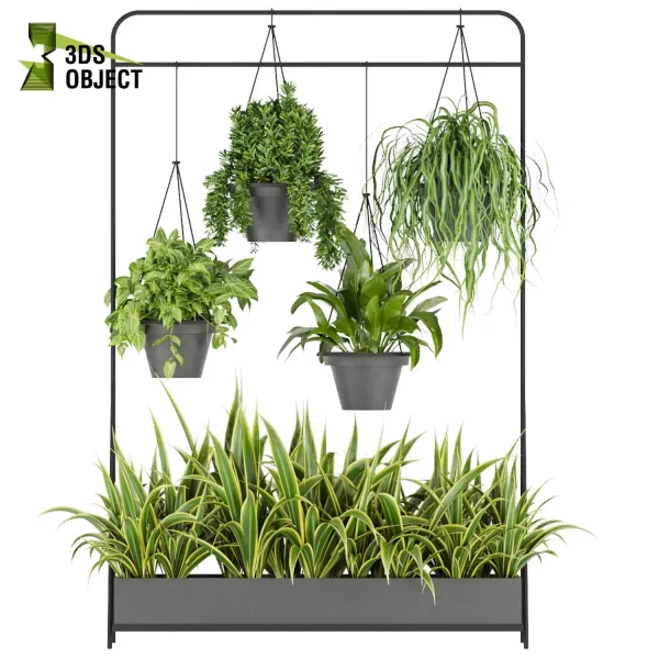 3d model plant hanging free Botanical Models Bush grass leaf interiordesign 3dmodeling visualization architectural Vegetation Hanging Greenery Assets