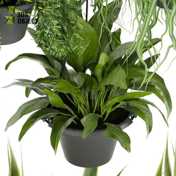 3d model plant hanging free Botanical Models Bush grass leaf interiordesign 3dmodeling visualization architectural Vegetation Hanging Greenery Assets