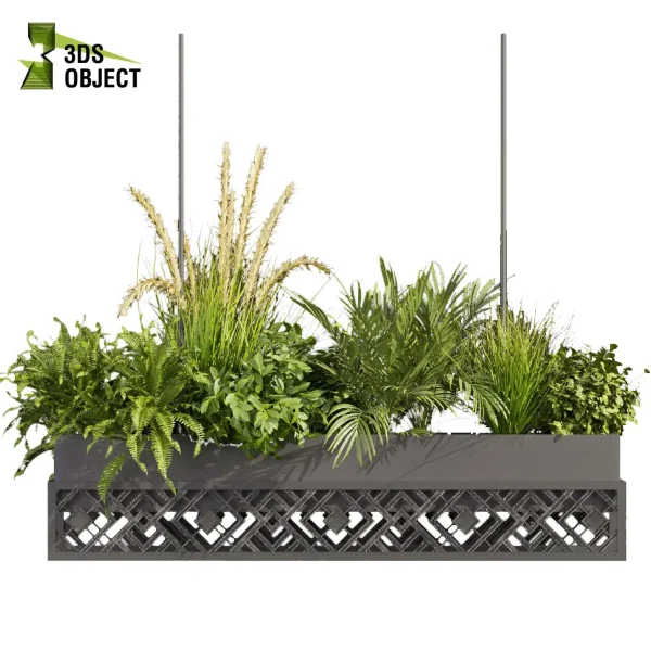 3d model plant hanging free Botanical Models Palm fern bush paradise mostera pampas Vegetation Rendering Virtual Botany Ecological Simulation architectural visualization cinema 4d 3ds max blender enscape fbx obj Rhino Sketchup lumion