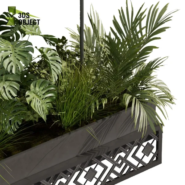 3d model plant hanging free Botanical Models Palm fern bush paradise mostera pampas Vegetation Rendering Virtual Botany Ecological Simulation architectural visualization cinema 4d 3ds max blender enscape fbx obj Rhino Sketchup lumion