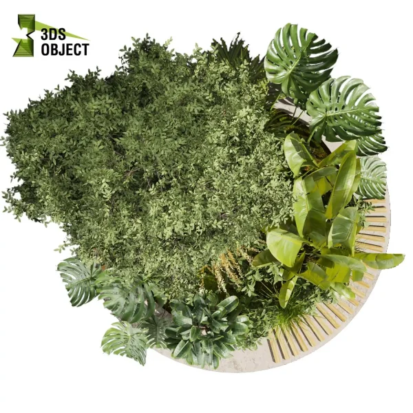 3d garden plant models botanical Visualization Landscape Foliage Vegetation Rendering Environment tree Design high poly bush tree banana monstera rubber grass planter pot greenhouse balcony decorative hamedorea cinema 4d 3ds max blender enscpae fbx obj Rhino Sketchup lumion