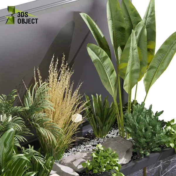 3d garden plant models botanical Visualization Landscape Foliage Vegetation Rendering Environment tree Design high poly bush pampas palm peace lily pothos banana Virtual Garden Design Botanical Simulation Plant Visualization Vegetation Modeling cinema 4d 3ds max blender enscpae fbx obj Rhino Sketchup lumion