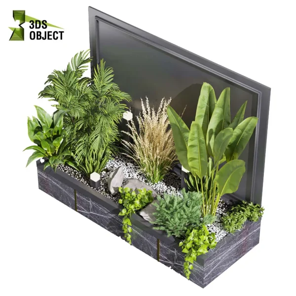 3d garden plant models botanical Visualization Landscape Foliage Vegetation Rendering Environment tree Design high poly bush pampas palm peace lily pothos banana Virtual Garden Design Botanical Simulation Plant Visualization Vegetation Modeling cinema 4d 3ds max blender enscpae fbx obj Rhino Sketchup lumion