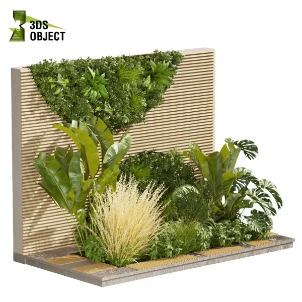 3d garden plant models botanical Visualization Landscape Foliage Vegetation Rendering Environment tree Design high poly Bush pampas banana monstera palm grass cinema 4d 3ds max blender enscpae fbx obj Rhino Sketchup lumion