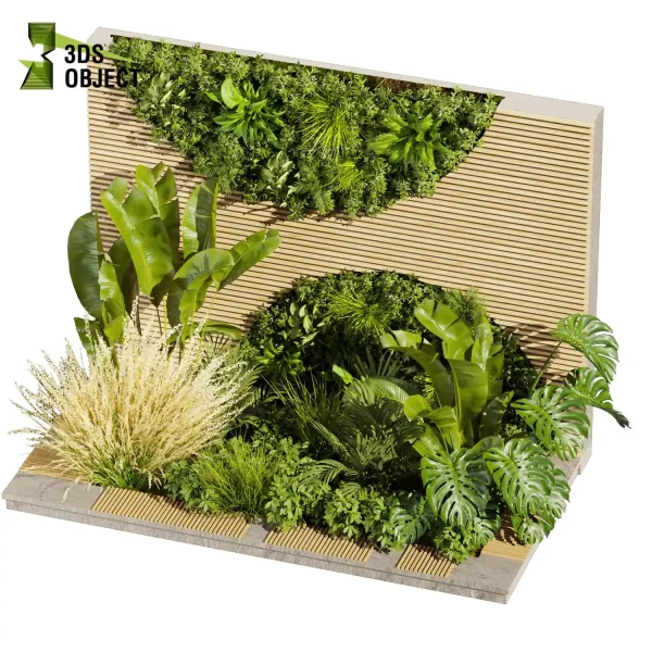 3d garden plant models botanical Visualization Landscape Foliage Vegetation Rendering Environment tree Design high poly Bush pampas banana monstera palm grass cinema 4d 3ds max blender enscpae fbx obj Rhino Sketchup lumion