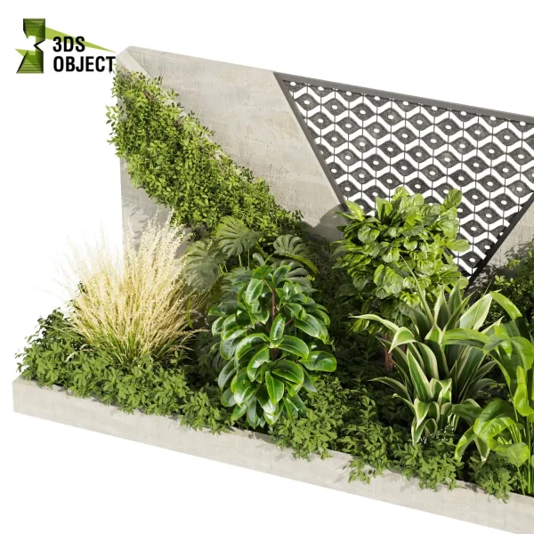 3d garden plant models botanical Visualization Landscape Foliage Vegetation Rendering Environment tree Design high poly Fiddle pampas banana dracena rubber cinema 4d 3ds max blender enscpae fbx obj Rhino Sketchup lumion