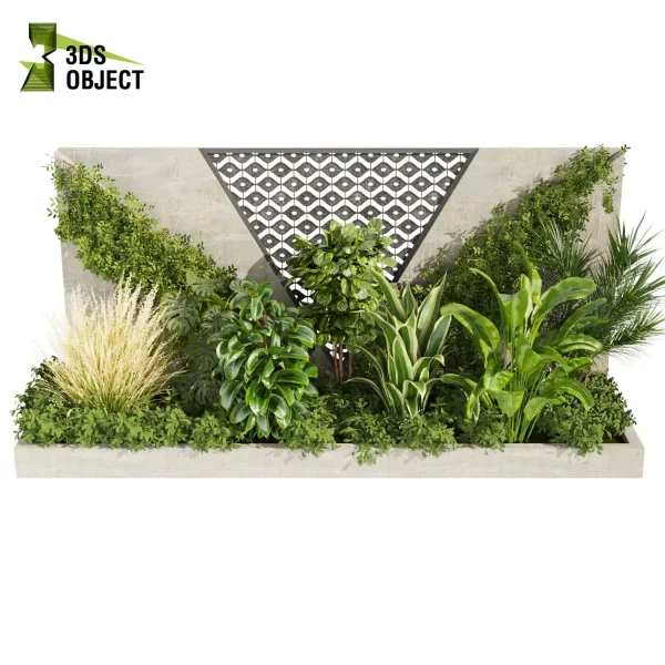 3d garden plant models botanical Visualization Landscape Foliage Vegetation Rendering Environment tree Design high poly Fiddle pampas banana dracena rubber cinema 4d 3ds max blender enscpae fbx obj Rhino Sketchup lumion
