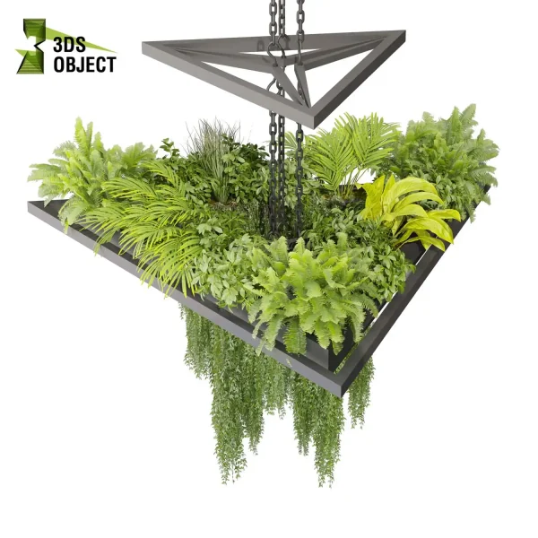 3d model plant hanging free Botanical Models bush fern palm banana ivy grass hanging ampelous buy 3D Vegetation Plant Models Foliage Assets Botanical Models Greenery Assets Flora Objects cinema 4d 3ds max blender enscape fbx obj Rhino Sketchup lumion