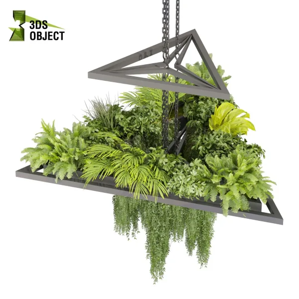3d model plant hanging free Botanical Models bush fern palm banana ivy grass hanging ampelous buy 3D Vegetation Plant Models Foliage Assets Botanical Models Greenery Assets Flora Objects cinema 4d 3ds max blender enscape fbx obj Rhino Sketchup lumion
