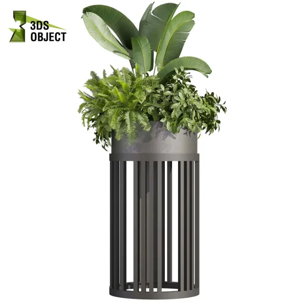 3d model plant pot free Monstera banana bush pothos palm purchase 3D architectural visualization cinema 4d 3ds max blender enscpae fbx obj Rhino Sketchup