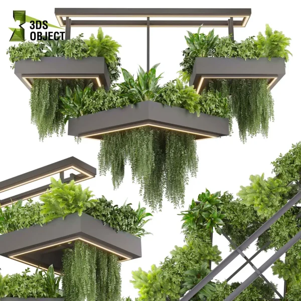 3d model plant hanging free Botanical Models bush fern banana peace lily ivy chandelier Vegetation Assets Foliage Generator Plant Rendering 3D Flora Lush Environment Greenery Generator Botanical Rendering Nature Simulation Plant Modeling Software 3D architectural visualization cinema 4d 3ds max blender enscape fbx obj Rhino Sketchup lumion
