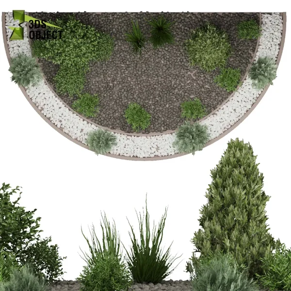 3d garden plant models botanical Visualization Landscape Foliage Vegetation Rendering Environment tree Design high poly pine bush grass cinema 4d 3ds max blender enscpae fbx obj Rhino Sketchup lumion flowerpot outdoor street garden Devil's i