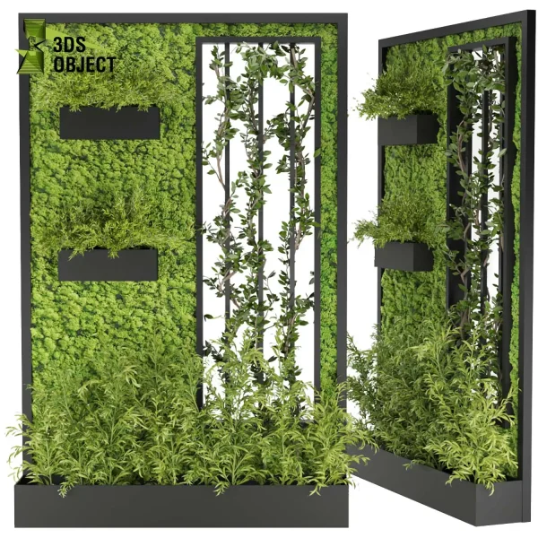 3d vertical fitowall plant models botanical Visualization Landscape Foliage Vegetation buy purchase Rendering Environment tree Design high poly Vertical Garden Design Software Green Wall Rendering Green Wall Simulation cinema 4d 3ds max blender enscpae fbx obj Rhino Sketchup lumion