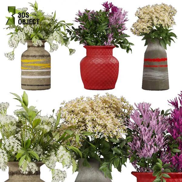 3d bouquet flower grass pampas plant models botanical Visualization Landscape Foliage Vegetation buy purchase Rendering Environment tree Design dried flower high low poly cinema 4d 3ds max blender enscpae fbx obj Rhino Sketchup lumion flower rose architecture interiordesign