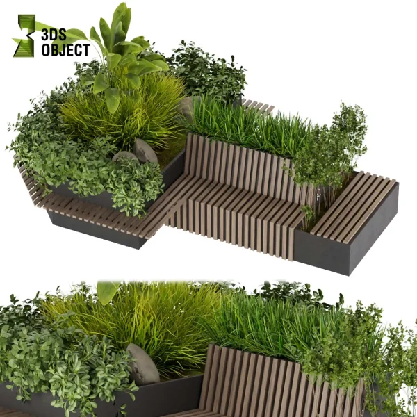 3d bouquet tree Urban environment plant models botanical Visualization Landscape Foliage Vegetation buy purchase Rendering tree Design dried flower high low poly cinema 4d 3ds max blender enscpae fbx obj Rhino Sketchup lumion grass bush bench