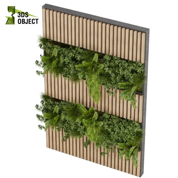 3d vertical fitowall plant models botanical Visualization Landscape Foliage Vegetation buy purchase Rendering Environment tree Design high poly Bush ivy fern banana cinema 4d 3ds max blender enscpae fbx obj Rhino Sketchup lumion architectural