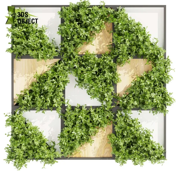 3d vertical fitowall plant models botanical Visualization Landscape Foliage Vegetation buy purchase Rendering Environment tree Design high poly planter pot greenhouse balcony decorative cinema 4d 3ds max blender enscpae fbx obj Rhino Sketchup lumion