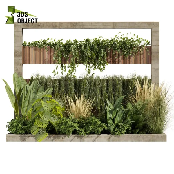 3d garden plant models botanical Visualization Landscape Foliage Vegetation Rendering Environment tree Design high poly Bush pampas banana monstera ivy peace lily cinema 4d 3ds max blender enscpae fbx obj Rhino Sketchup lumion planter pot greenhouse