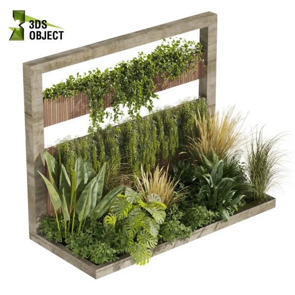 3d garden plant models botanical Visualization Landscape Foliage Vegetation Rendering Environment tree Design high poly Bush pampas banana monstera ivy peace lily cinema 4d 3ds max blender enscpae fbx obj Rhino Sketchup lumion planter pot greenhouse