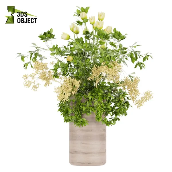 3d bouquet flower grass pampas plant models botanical Visualization Landscape Foliage Vegetation buy purchase Rendering Environment tree Design dried flower high low poly rose white yellow decorative houseplant flowerpot cinema 4d 3ds max blender enscpae fbx obj Rhino Sketchup lumion