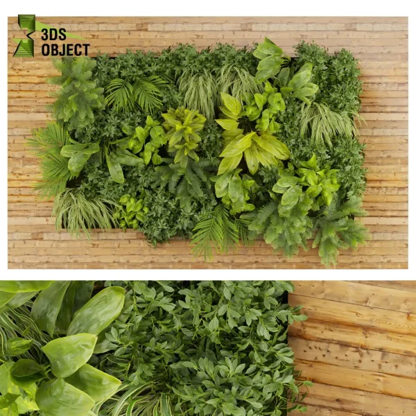 3d vertical fitowall plant models botanical Visualization Landscape Foliage Vegetation buy purchase Rendering Environment tree Design high poly Bush fern palm banana corton planter pot greenhouse balcony decorative cinema 4d 3ds max blender enscpae fbx obj Rhino Sketchup lumion