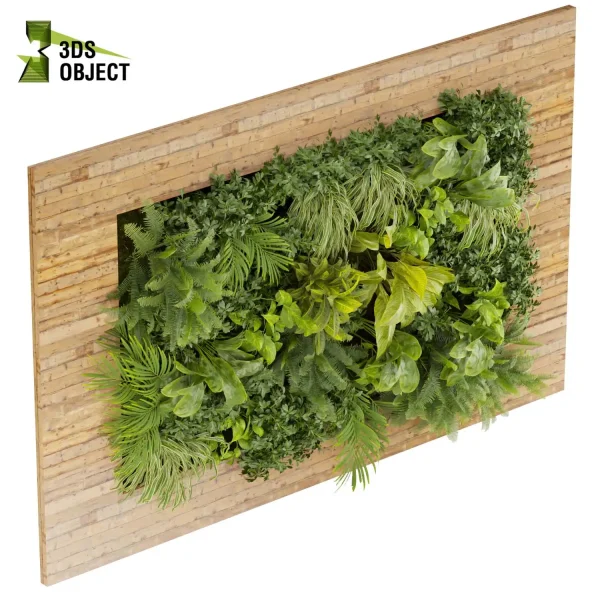 3d vertical fitowall plant models botanical Visualization Landscape Foliage Vegetation buy purchase Rendering Environment tree Design high poly Bush fern palm banana corton planter pot greenhouse balcony decorative cinema 4d 3ds max blender enscpae fbx obj Rhino Sketchup lumion