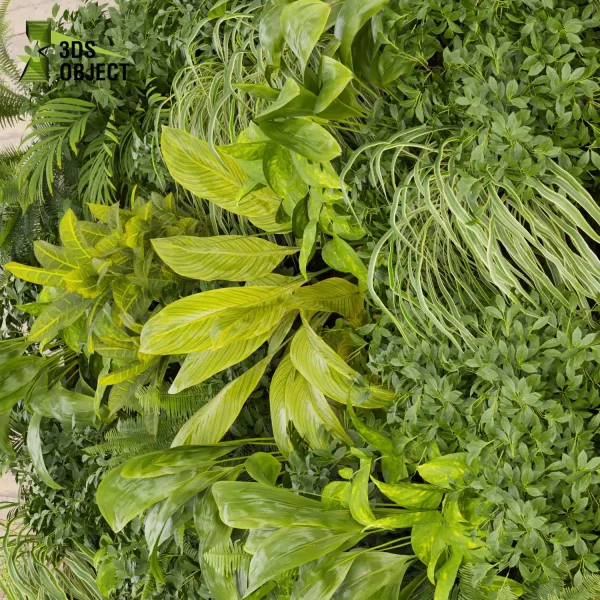 3d vertical fitowall plant models botanical Visualization Landscape Foliage Vegetation buy purchase Rendering Environment tree Design high poly Bush fern palm banana corton planter pot greenhouse balcony decorative cinema 4d 3ds max blender enscpae fbx obj Rhino Sketchup lumion