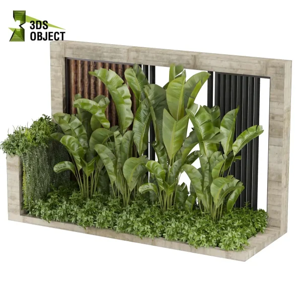 3d garden plant models botanical Visualization Landscape Foliage Vegetation Rendering Environment tree Design high poly Bush banana ivy Virtual Garden Design Botanical Simulation Plant Visualization Vegetation Modeling cinema 4d 3ds max blender enscpae fbx obj Rhino Sketchup lumion