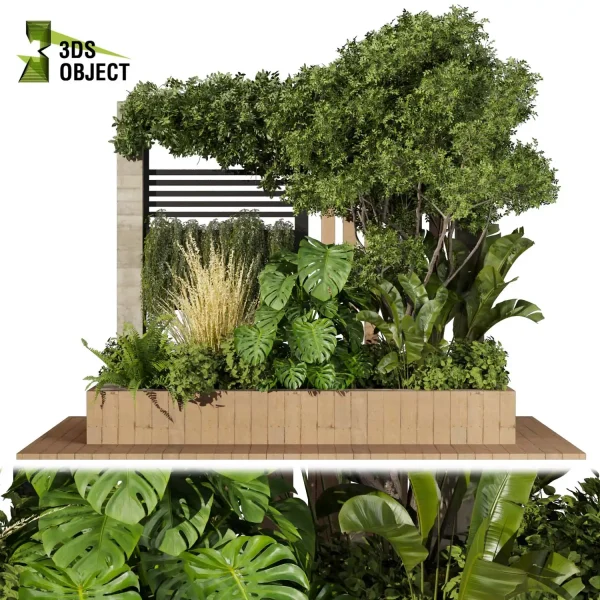 3d garden plant models botanical Visualization Landscape Foliage Vegetation Rendering Environment tree Design high poly Virtual Garden Design Botanical Simulation Plant Visualization Vegetation Modeling Bush banana monstera fern pampas banana tree cinema 4d 3ds max blender enscpae fbx obj Rhino Sketchup lumion
