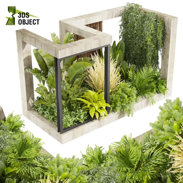 3d garden plant models botanical Visualization Landscape Foliage Vegetation Rendering Environment tree Design high poly Bush banana ivy fern pampas palm 3D Plant Creation Virtual Garden Design Botanical Simulation Plant Visualization Vegetation Modeling cinema 4d 3ds max blender enscpae fbx obj Rhino Sketchup lumion