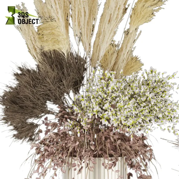 3d bouquet flower grass pampas plant models botanical Visualization Landscape Foliage Vegetation buy purchase Rendering Environment tree Design dried flower high low poly houseplant flowerpot simulator virtualdesign 3drendering rendering 3drender architecture Digital Flower