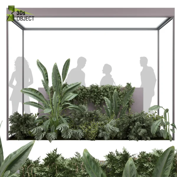 3d bush plant models botanical Visualization Landscape Foliage Vegetation buy purchase Rendering Environment tree Design high low poly greenhouse balcony decorative hamedorea 3D architectural visualization cinema 4d 3ds max blender enscpae fbx obj Rhino Sketchup lumion banana taro monstera grass garden
